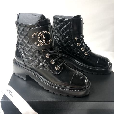 chanel brave combat boots|chanel shoe laces for boots.